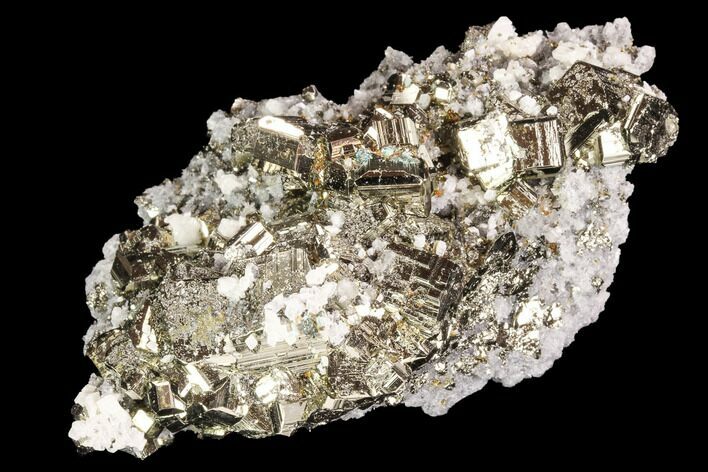 Quartz, Dolomite and Pyrite Crystal Cluster - Peru #99684